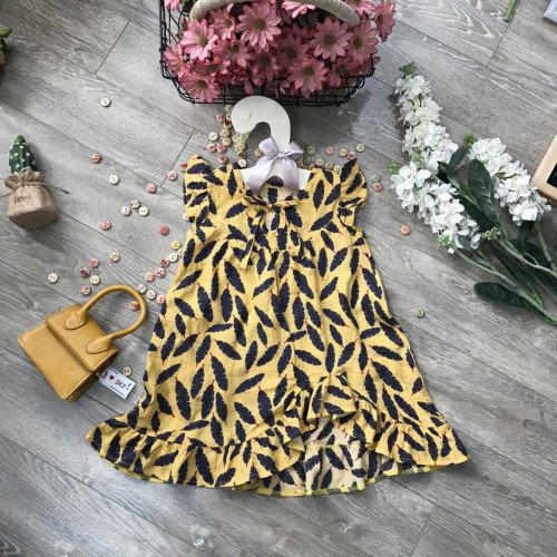 Váy boi hoa đuôi cá vạt lệch- V50125-